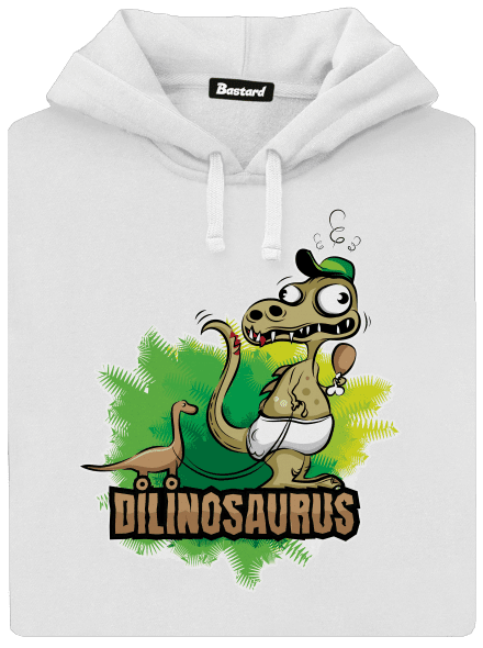 Dilinosaurus dámská mikina klokanka White