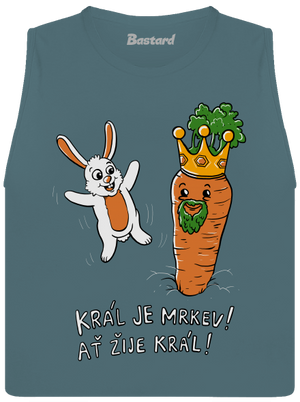 Král je mrkev, ať žije král dámské tílko volné Heather Deep Teal