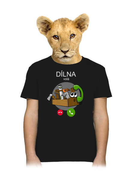 Dílna volá dětské tričko Black