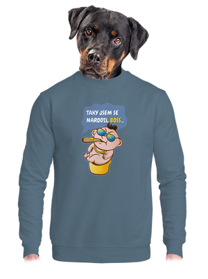 unisex mikina bez kapuce