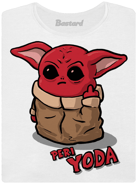 Peri Yoda dámské tričko s lemem White