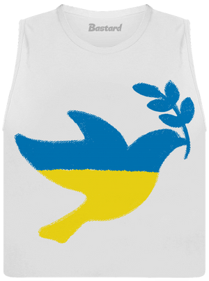 Ukrajina - Holubice obrys dámské tílko volné White