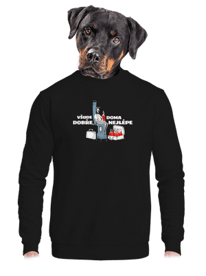 unisex mikina bez kapuce