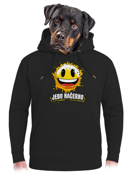 Jedu načerno unisex mikina premium Dark Black