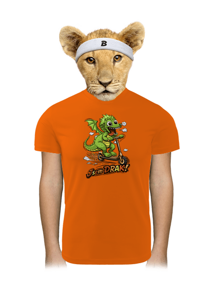 Jsem drak dětské sportovní tričko Neon Orange