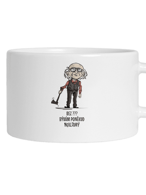 Neklidný - vlastní text hrnek makronka White