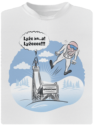 Lyže dětské sportovní tričko White