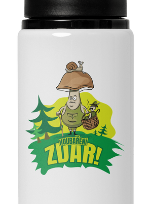 Houbaření zdar lahev na vodu White