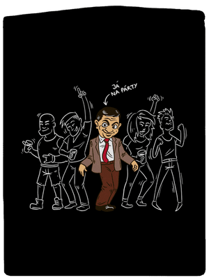 Já na párty pánská mikina na zip Black