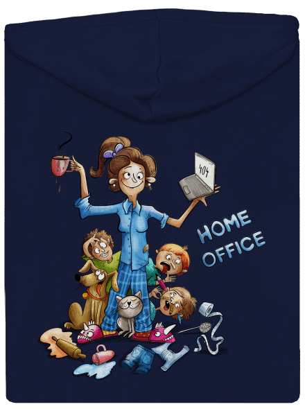 Maminčin home office pánská mikina na zip Navy