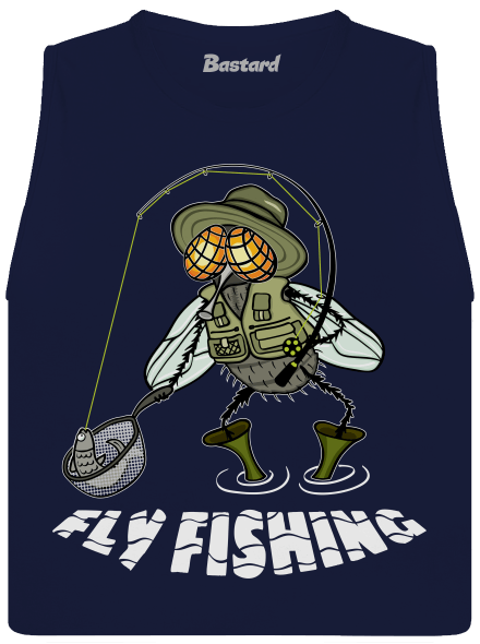 Fly fishing dámské tílko volné Navy