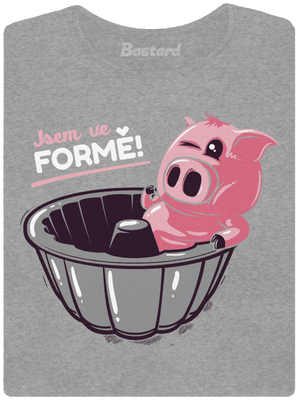 Ve formě dámské tričko Dark Gray Melange