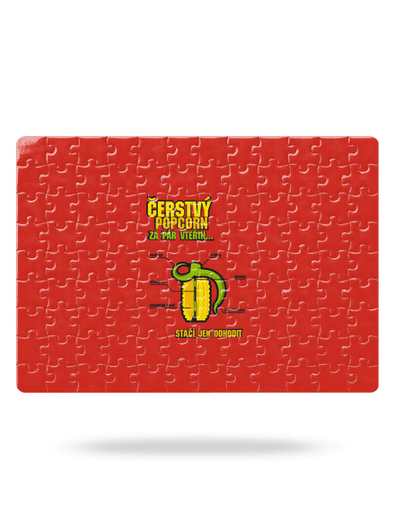 Čerstvý popcorn puzzle White