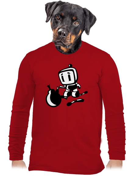 Bomberman pánské dlouhý rukáv Red