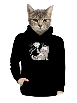 Macek a Micina dámská mikina klokanka Black