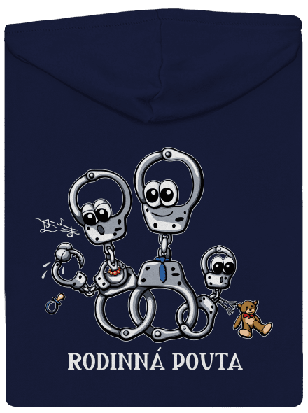 Rodinná pouta pánská mikina na zip Navy