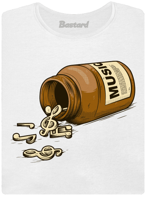 Music Pills dámské tričko s lemem White