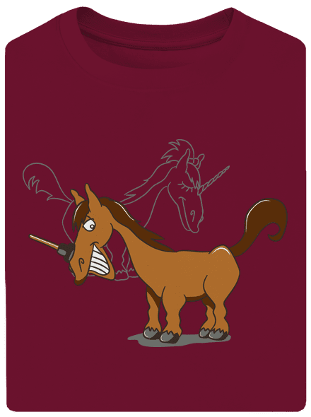 Jednorožec unisex tričko oversized Garnet