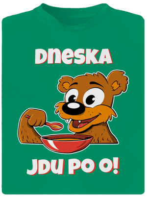 Dneska jdu po o dětské sportovní tričko Kelly Green Mal