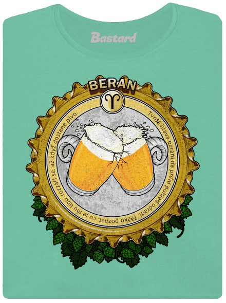 Pivní horoskop: Beran dámské tričko premium Mint Mal