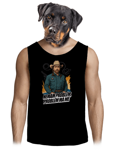 B19: Chuck Norris z Walker, Texas Ranger pánské tílko Black