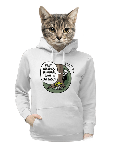 Muchomůrky zelené dámská mikina klokanka White