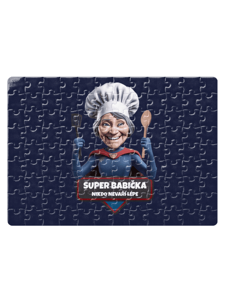 Super babička puzzle White