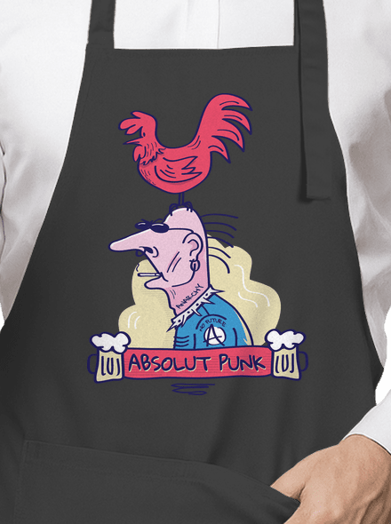 Absolut Punk zástěra Dark Grey
