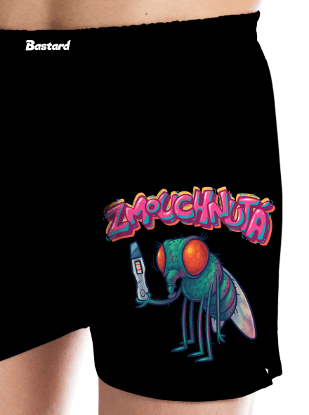 Zmouchnutá pánské trenky Black