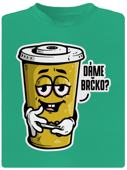 Dáme brčko? pánské sportovní tričko Mint Mal