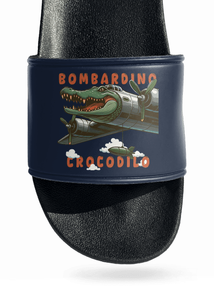 Bombardino Crocodilo – Italian Brainrot pantofle Navy