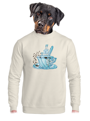 Cukroholik unisex mikina bez kapuce Off White