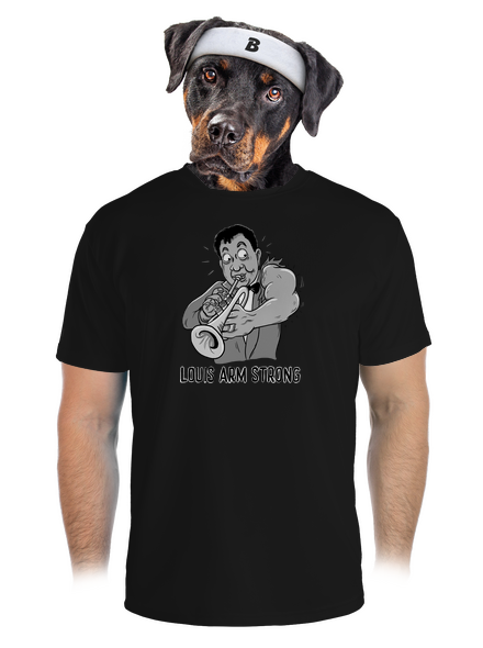 Louis Armstrong pánské sportovní tričko Black
