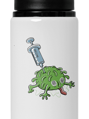 Zapíchlý covid lahev na vodu White