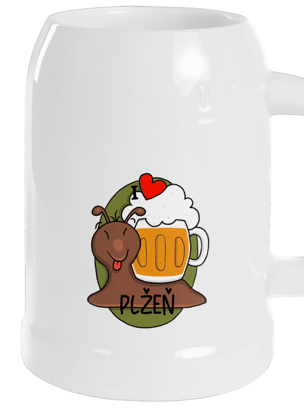 Plžeň půllitr White