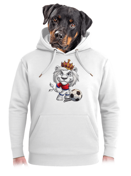 Fotbalový lev unisex mikina premium Snowwhite