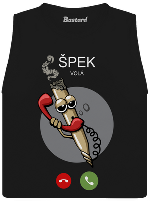 Špek volá dámské tílko volné Black