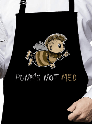 Punks Not Med zástěra Black