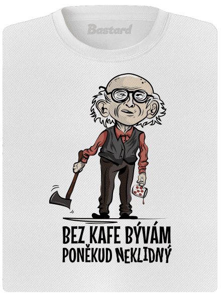 Neklidný bez kafe dámské sportovní tričko White