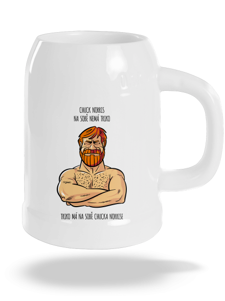Chuck Norris půllitr White