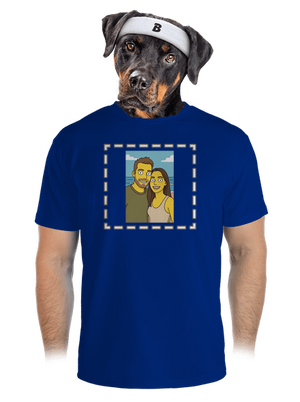 Simpsonovi z vlastní fotky pánské sportovní tričko Royal Blue Mal