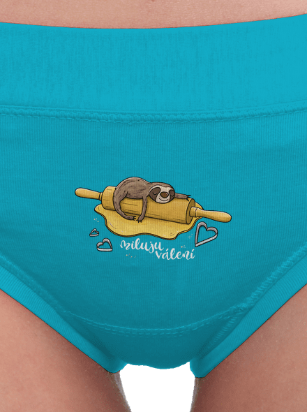 Miluju válení dámské kalhotky Turquoise