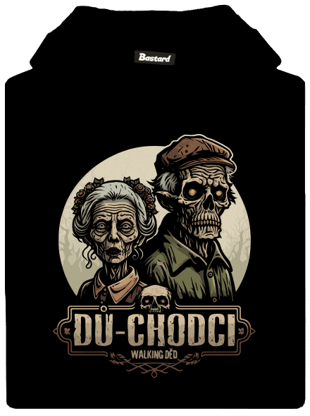 Dů-chodci dětská mikina klokanka Black
