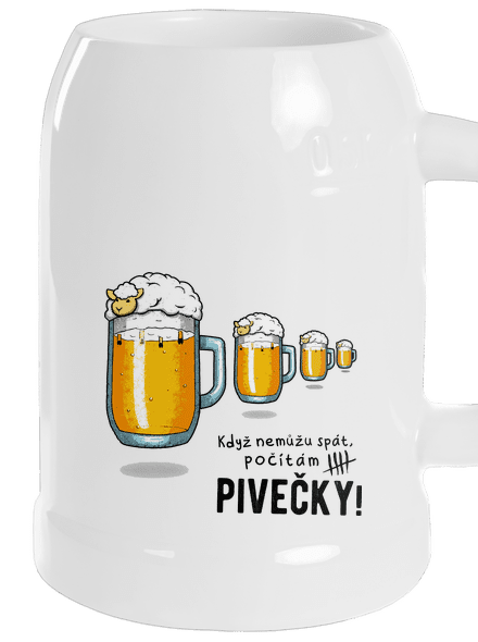 Pivečka půllitr White