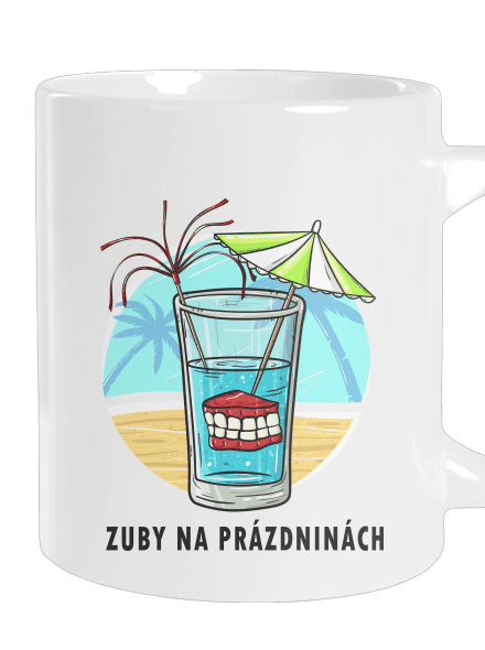 Zuby na prázdninách velký hrnek White
