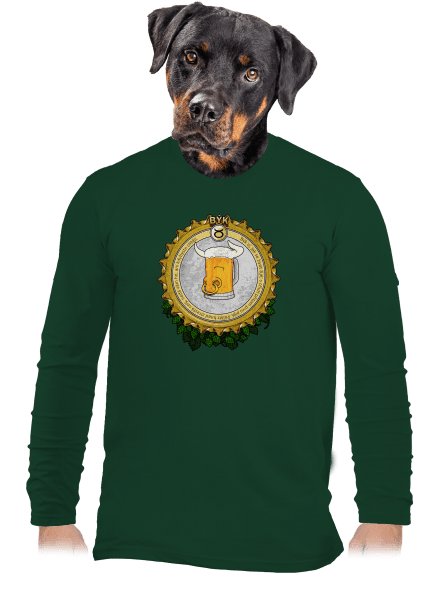 Pivní horoskop: Býk pánské dlouhý rukáv Bottle Green