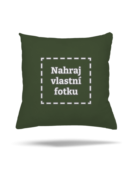 Vlastní potisk polštář Olive Green