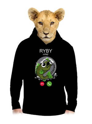 Ryby volají dětská mikina klokanka Black