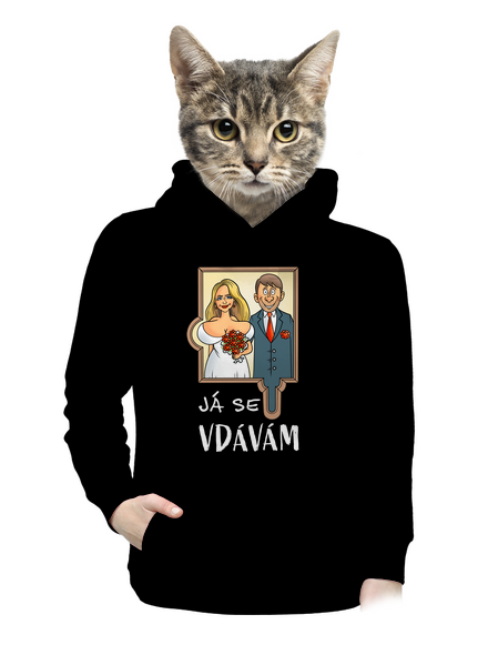 Já se žením/vdávám dámská mikina klokanka Black
