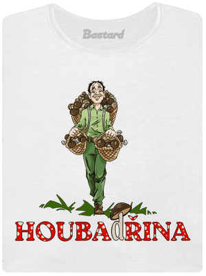 Houbadřina dámské tričko s lemem White